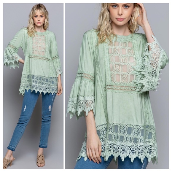 POL Tops - Victorian Windowpane Feminine Top